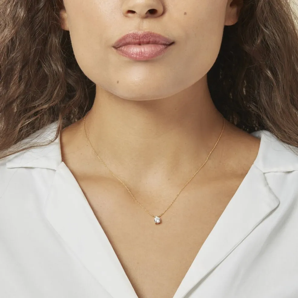 Collier Zilda Or Jaune Oxyde De Zirconium