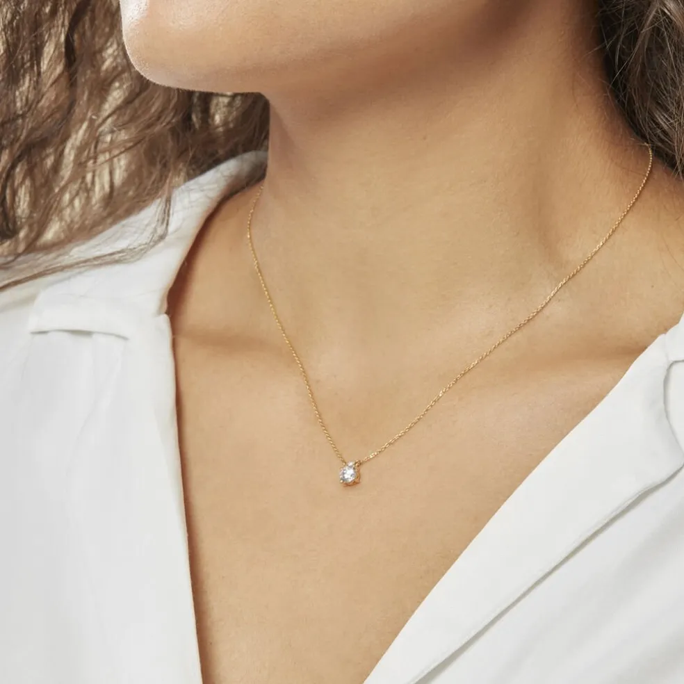 Collier Zilda Or Jaune Oxyde De Zirconium