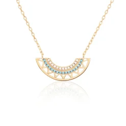 Collier Zoila Plaqué Or Jaune Oxyde De Zirconium