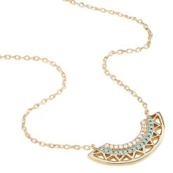 Collier Zoila Plaqué Or Jaune Oxyde De Zirconium