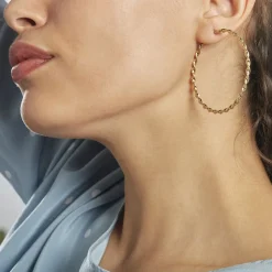 Creoles Acier Dore Antonello