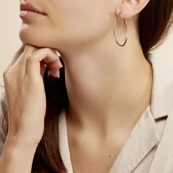 Creoles Argent Rose Olympia