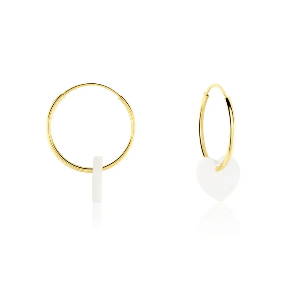 Creoles Or Jaune Vicenze Nacre