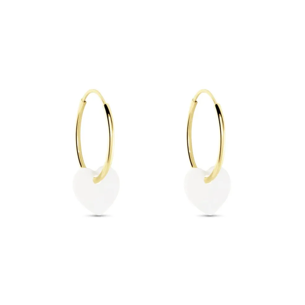 Creoles Or Jaune Vicenze Nacre