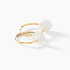 Creoles Or Jaune Vicenze Nacre