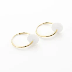 Creoles Or Jaune Vicenze Nacre