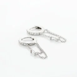 Créole Argent Blanc Javier Oxydes De Zirconium