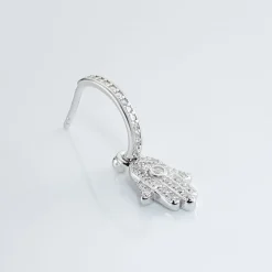 Créole Unitaire Ancelin Rondes Argent Blanc Oxyde De Zirconium