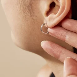 Créole Unitaire Argent Blanc Ancelin Oxydes De Zirconium