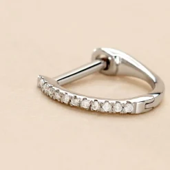 Créole Unitaire Aryanna Or Blanc Diamant