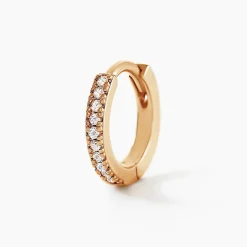 Créole Unitaire Kalinda Plaqué Or Jaune Oxyde De Zirconium