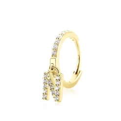 Créole Unitaire Léria Or Jaune Oxydes De Zirconium