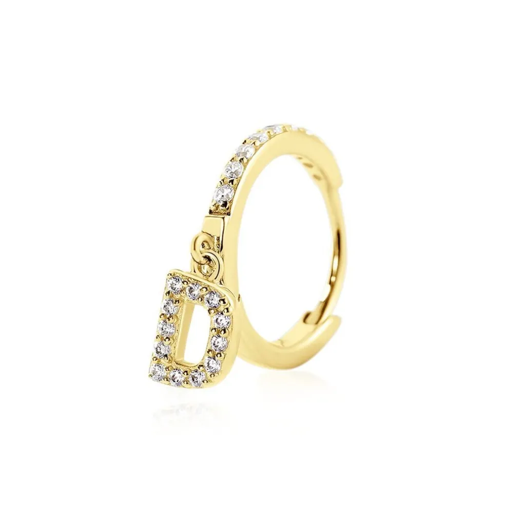 Créole Unitaire Léria Or Jaune Oxydes De Zirconium