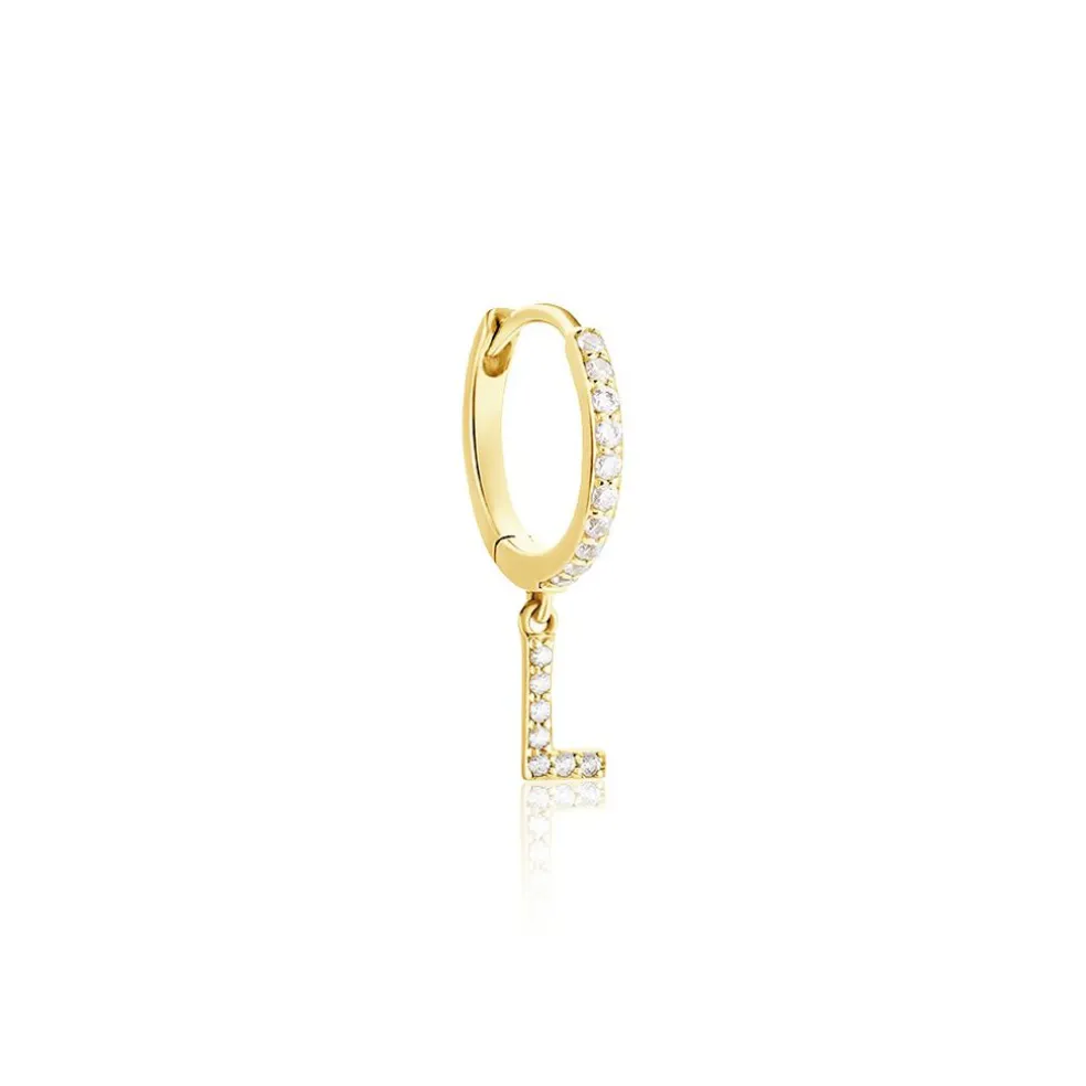 Créole Unitaire Léria Or Jaune Oxydes De Zirconium