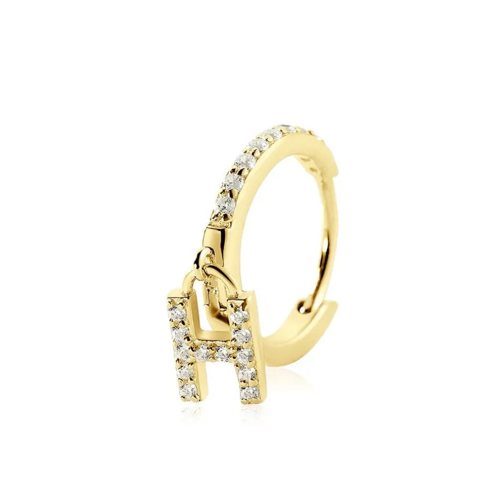 Créole Unitaire Léria Or Jaune Oxydes De Zirconium