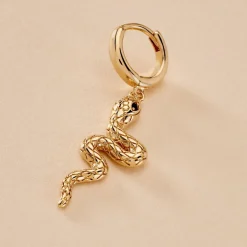 Créole Unitaire Yasha Plaqué Or Jaune Spinelle Synthétique