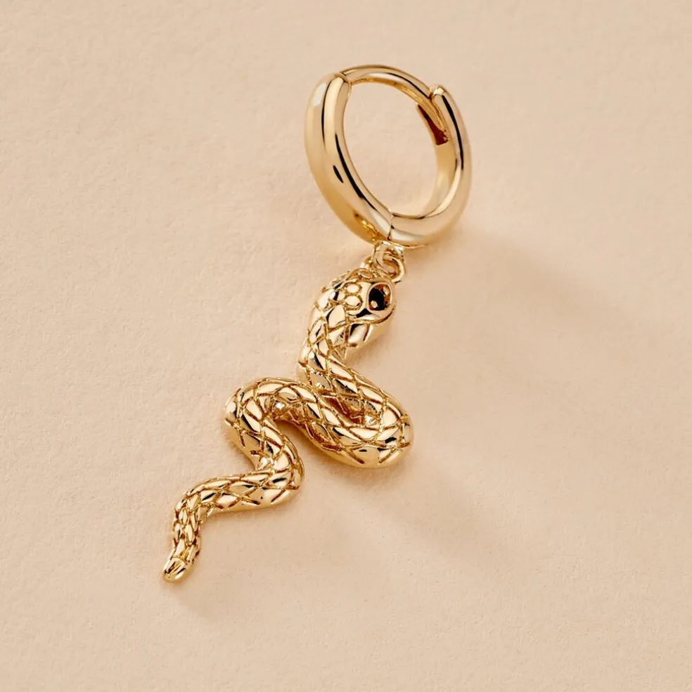 Créole Unitaire Yasha Plaqué Or Jaune Spinelle Synthétique