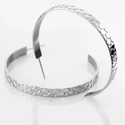 Créoles Abram Acier Blanc