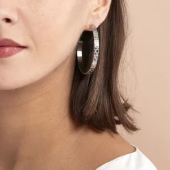 Créoles Abram Acier Blanc