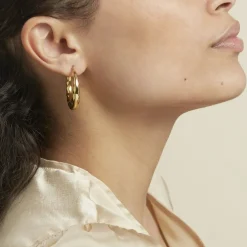 Créoles Acier Doré Ibbie