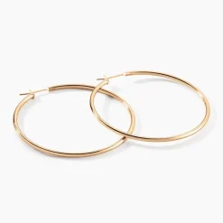 Créoles Ada Lisse Plaqué Or Jaune