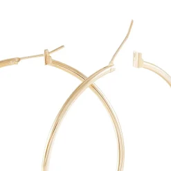 Créoles Ada Lisse Plaqué Or Jaune