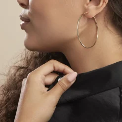 Créoles Ada Lisse Plaqué Or Jaune