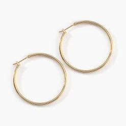 Créoles Ada Lisse Plaqué Or Jaune