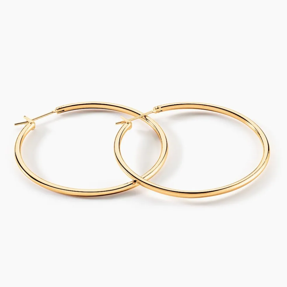 Créoles Ada Lisse Plaqué Or Jaune