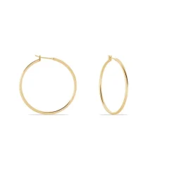 Créoles Ada Lisse Plaqué Or Jaune