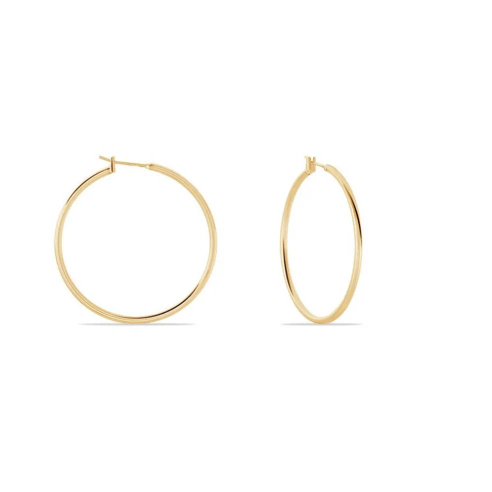 Créoles Ada Lisse Plaqué Or Jaune