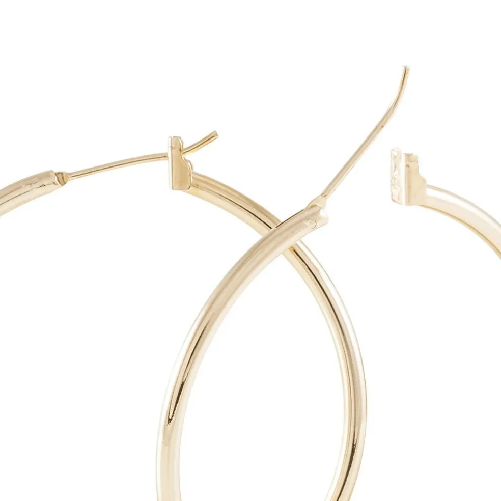 Créoles Ada Lisse Plaqué Or Jaune