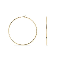 Créoles Ada Lisse Plaqué Or Jaune