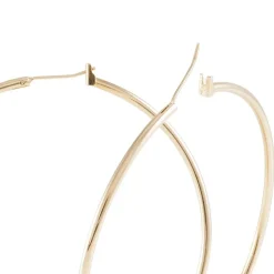 Créoles Ada Lisse Plaqué Or Jaune