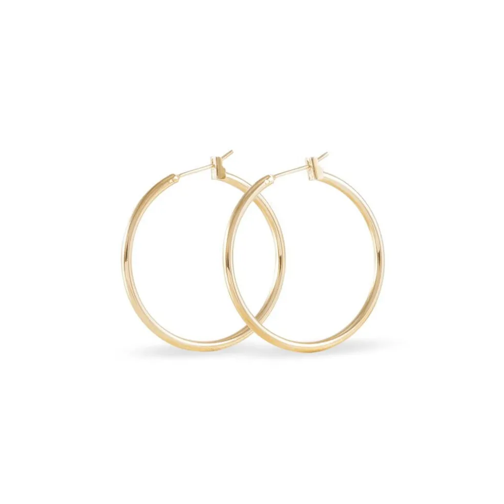 Créoles Ada Lisse Plaque Or Jaune