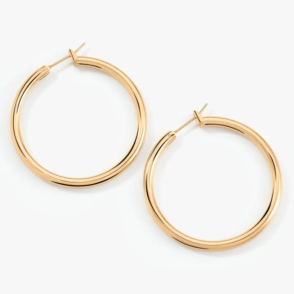 Créoles Adalie Lisse Plaqué Or Jaune