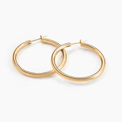 Créoles Adalie Lisse Plaqué Or Jaune