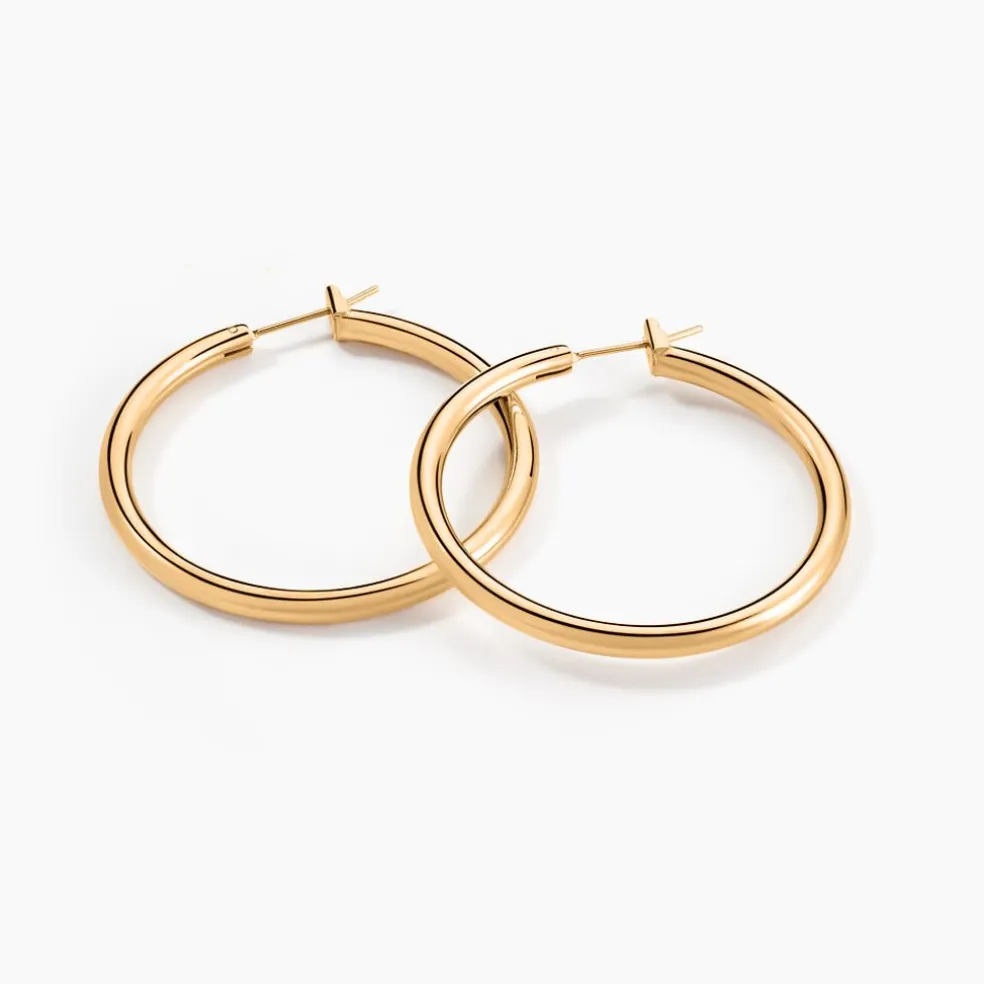 Créoles Adalie Lisse Plaqué Or Jaune