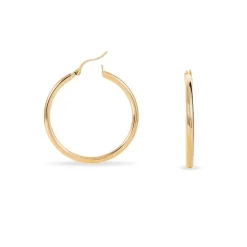 Créoles Adalie Lisse Plaqué Or Jaune