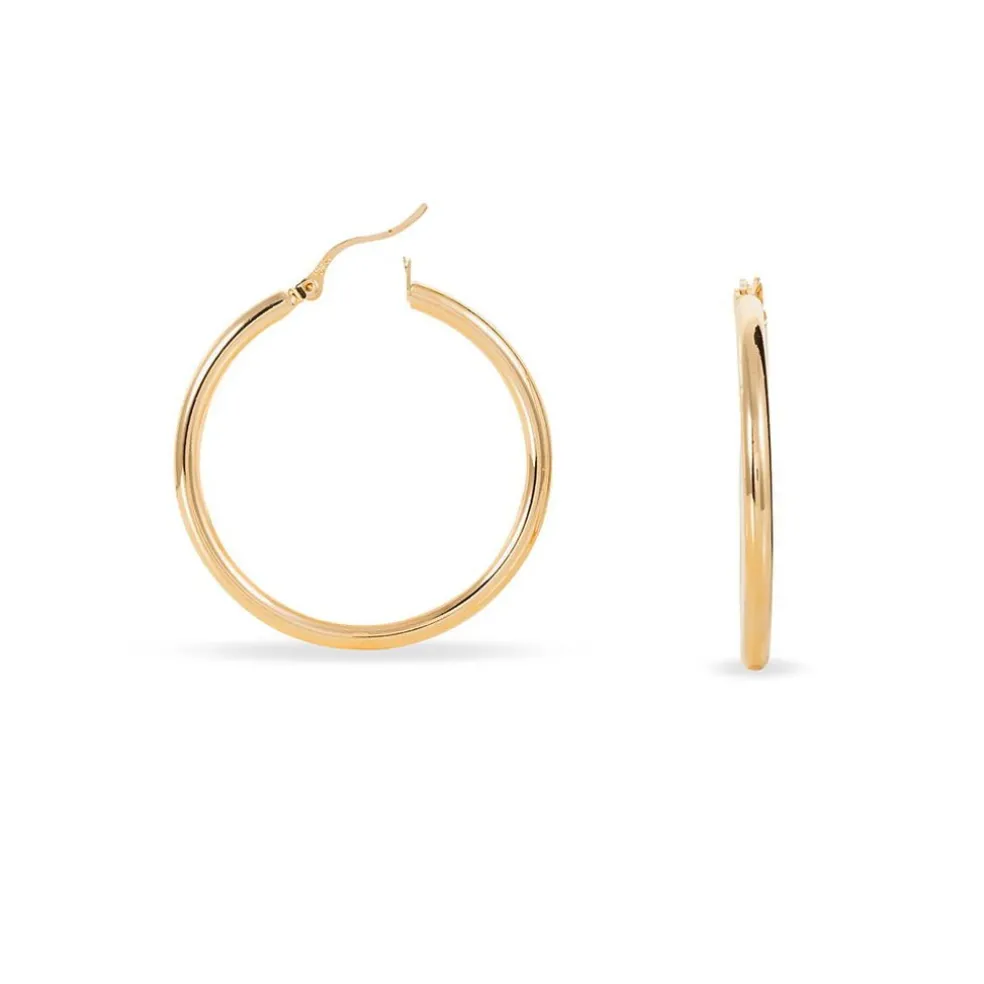 Créoles Adalie Lisse Plaqué Or Jaune