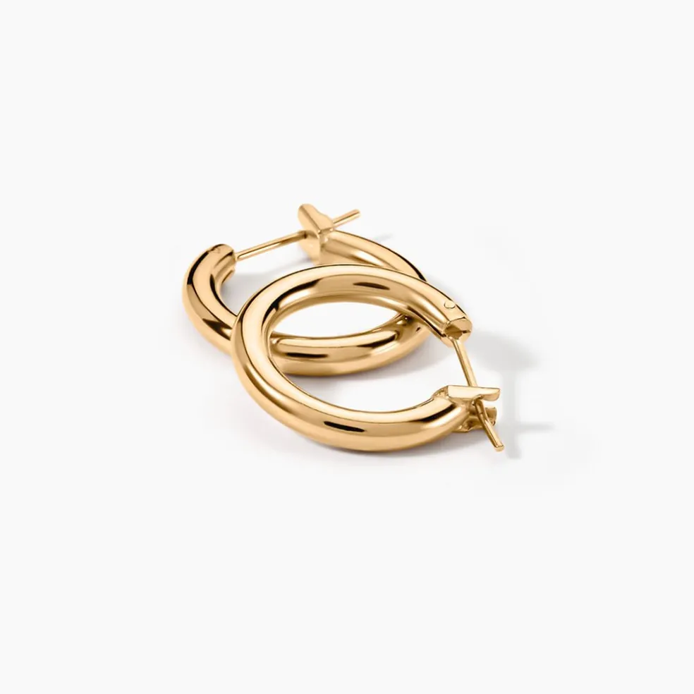 Créoles Adalie Lisse Plaqué Or Jaune