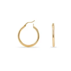 Créoles Adalie Lisse Plaqué Or Jaune