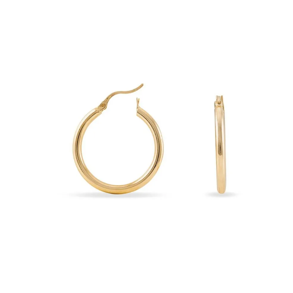 Créoles Adalie Lisse Plaqué Or Jaune