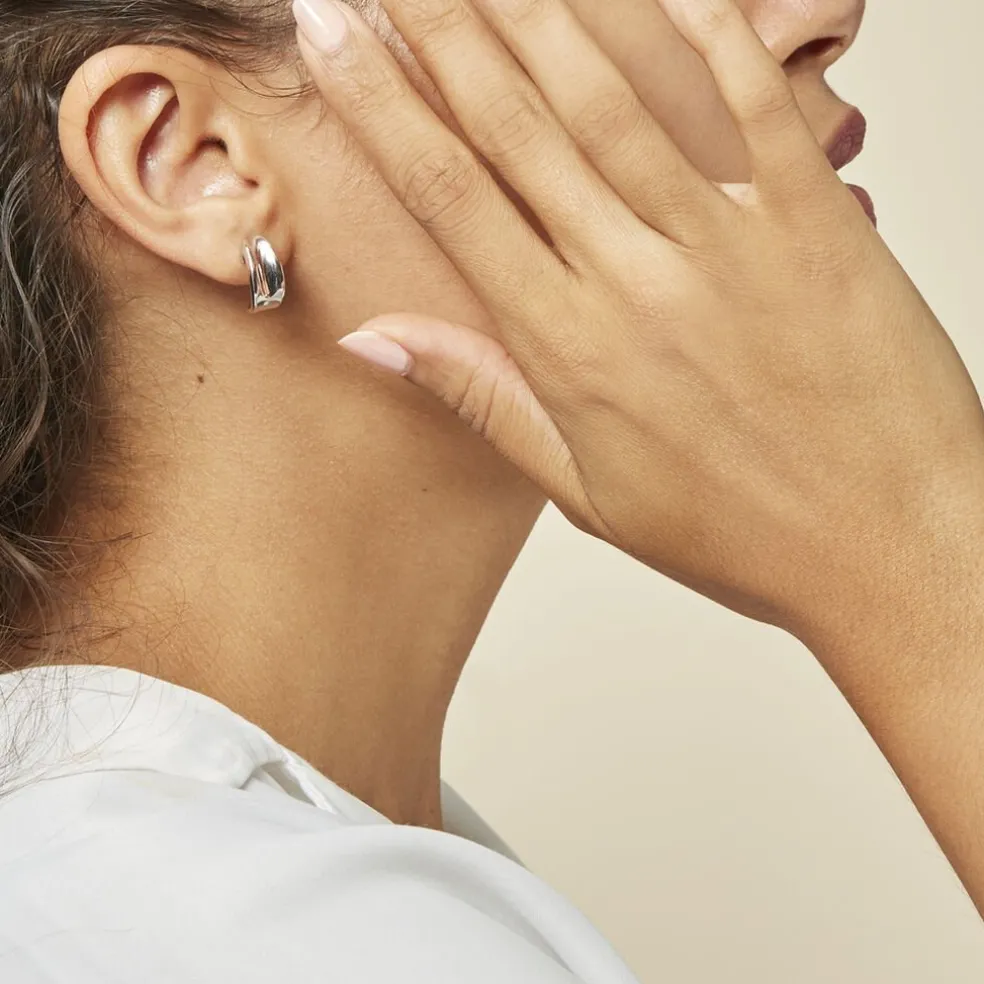 Créoles Adalie Lisse Plaqué Or Jaune