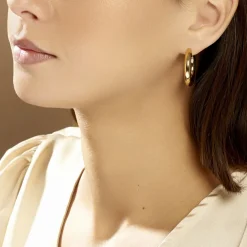 Créoles Adama Acier Jaune