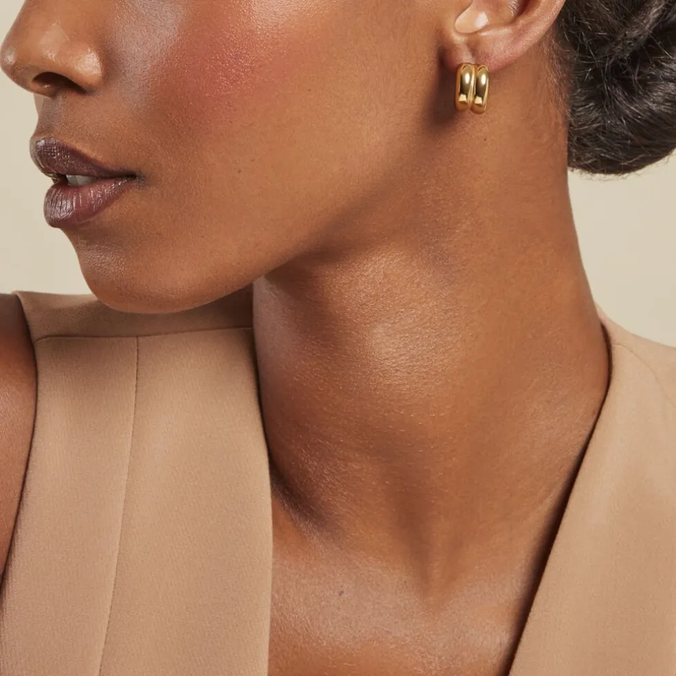 Créoles Adoree Acier Jaune