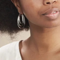 Créoles Aglae Acier Blanc