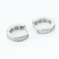 Créoles Alexa Argent Blanc Oxyde De Zirconium