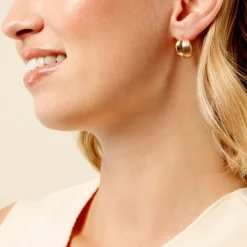 Créoles Amae Plaque Or Jaune