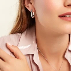 Créoles Anadia Acier Blanc